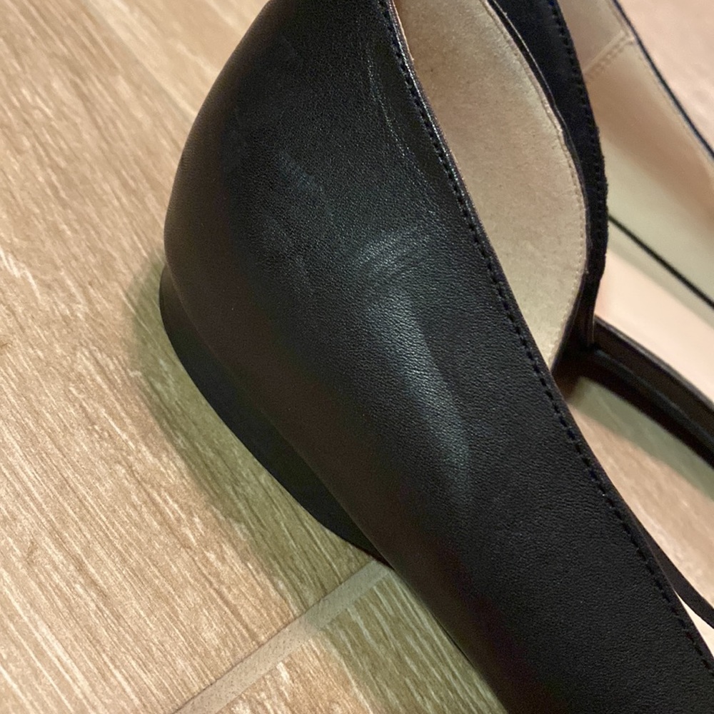 Cole Haan Black Suede and Leather Point D’orsay Flats - Picture 5 of 11